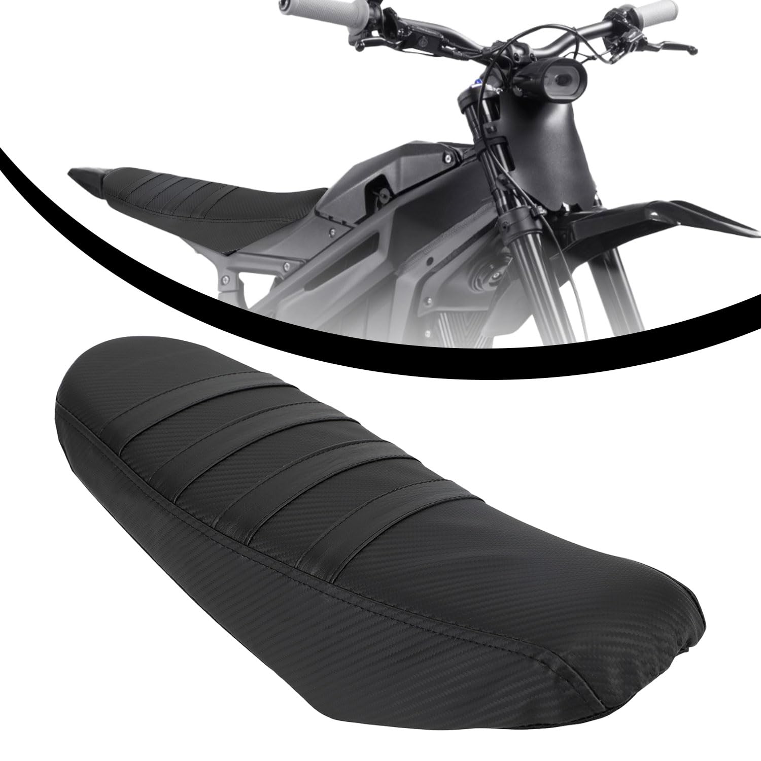 Dirt Bike Sitzbezug, Motorrad-Sitzbezug, Anti-Rutsch-Pad, Sitzbezug für Talaria Sting MX3 MX4 E-Bike, Schwarz von Runfarr