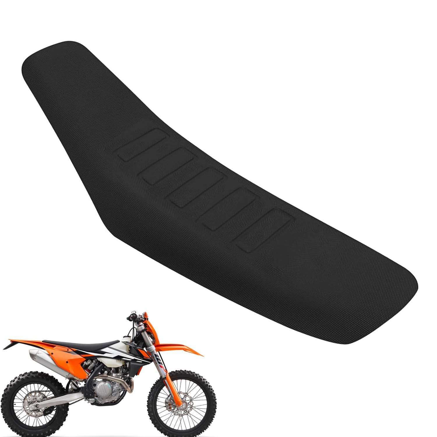 Runfarr Dirt Bike Sitzbezug,Motorrad Greifer Sitzbezug Wasserdicht Weiches Gummi Universell für Motocross Dirt Bike Pit Bike Off-Road-Schwarz von Runfarr