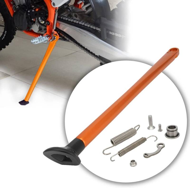 Runfarr Dirt Bike Ständer,Fußseitenständer Motorrad Seitenständer Parkbein für XC XCW XCF EXC EXCF 150 200 250 300 350 400 450 500 505 530-Orange von Runfarr