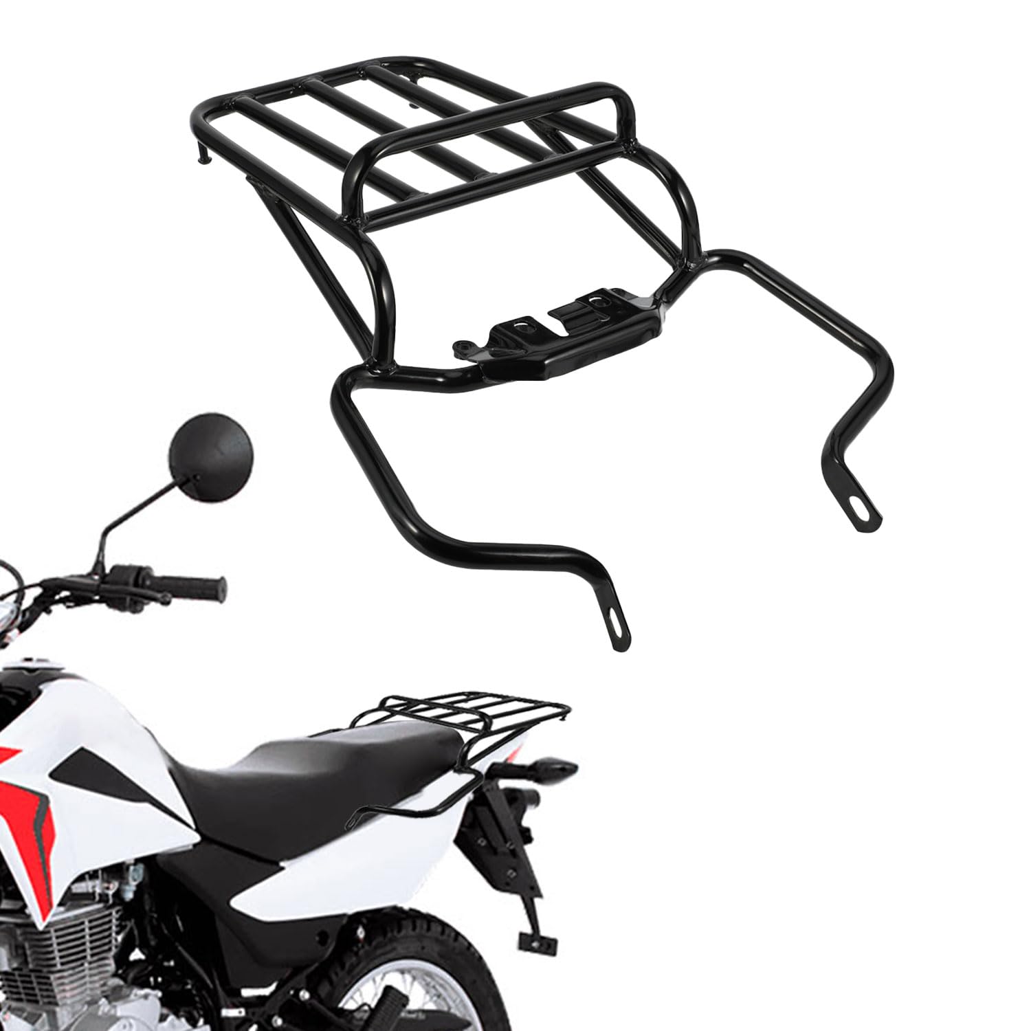 Runfarr Motorrad-Gepäckträger hinten, Gepäckaufbewahrung, Korbträger für XR150L Pit Bike von Runfarr