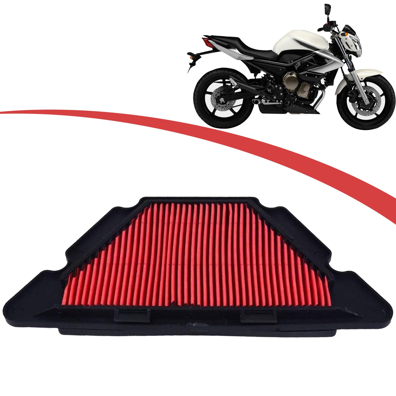 Runfarr Motorrad Luftfilter Ansaugluftfilter Motorrad Ansaugluftfilter Kit für XJ6 2009-2014 von Runfarr