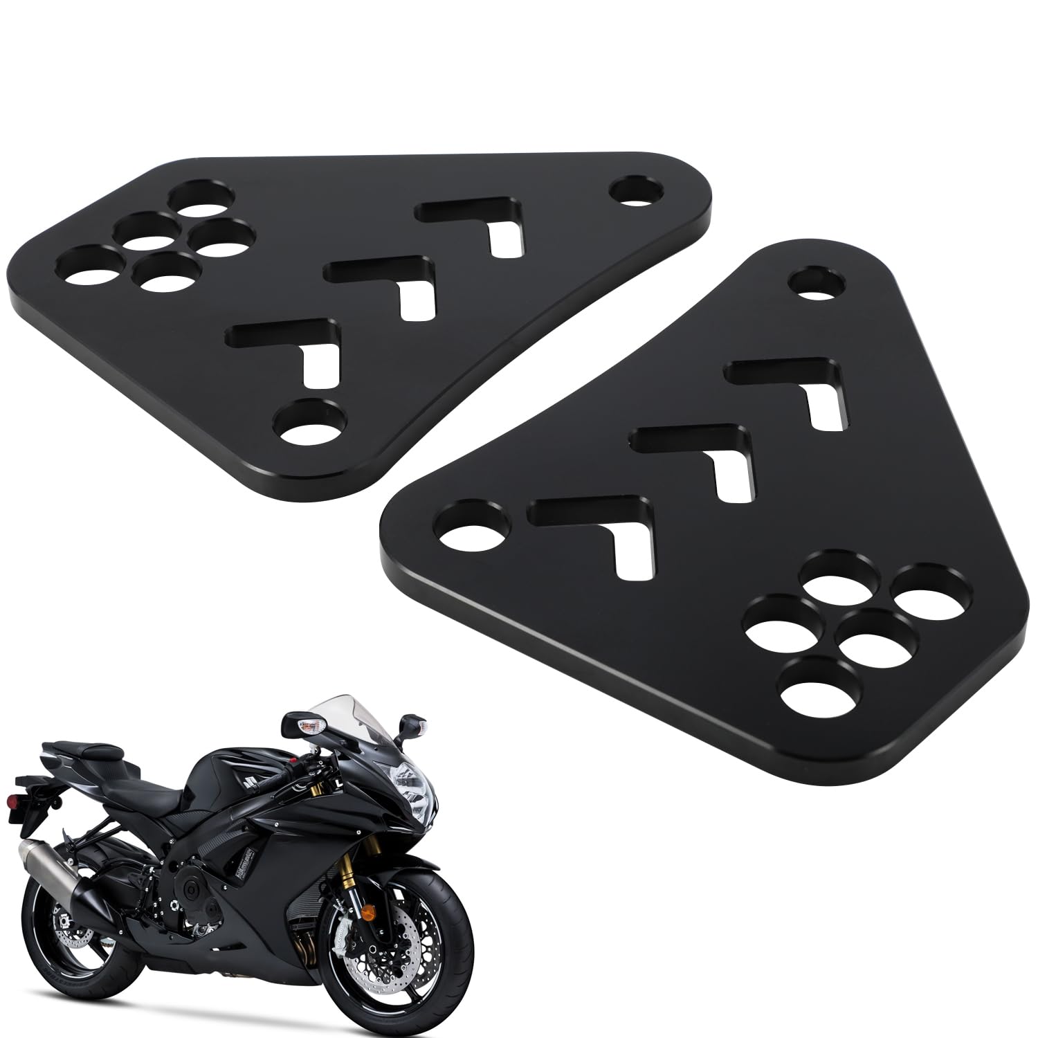 Runfarr Motorrad-Tieferlegungsklammern, Tieferlegungs-Set für GSXR600 GSXR750 2011–2022 GSXR1000 2009–2022 von Runfarr