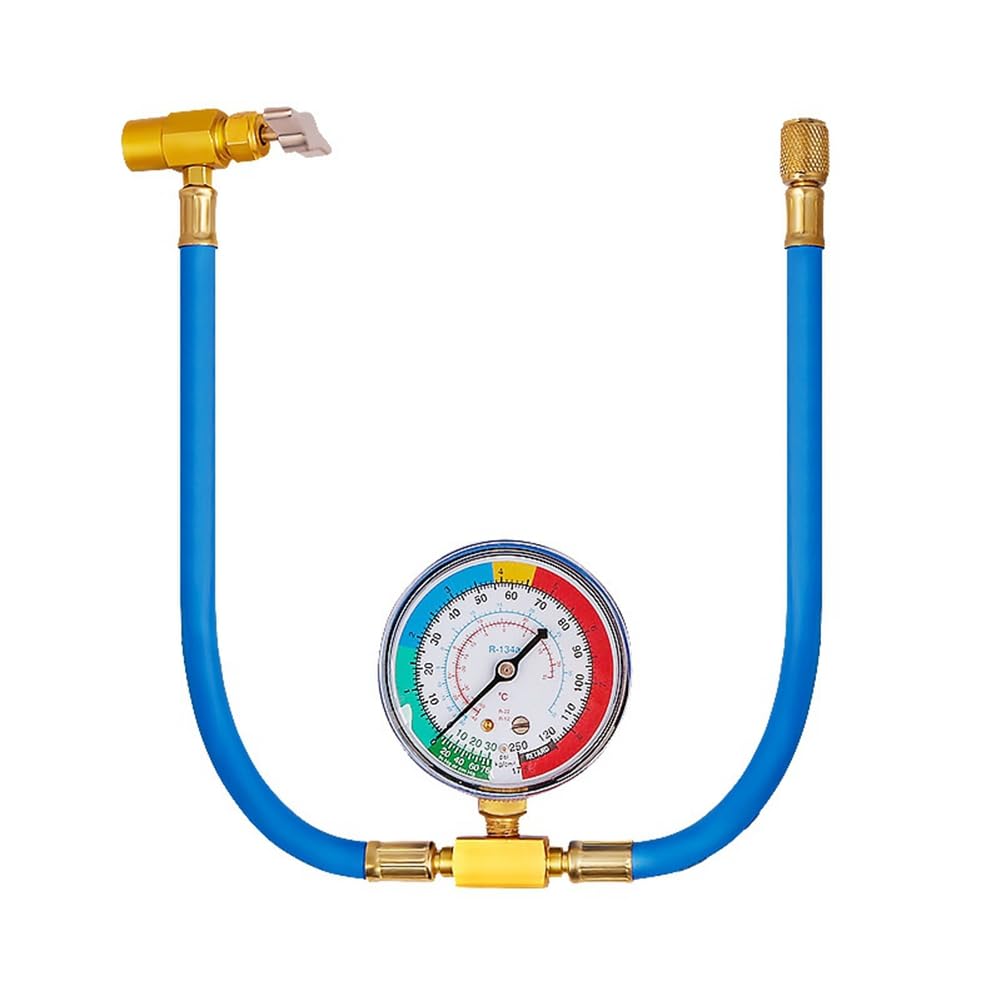 Runioney Auto-Kältemittel-Laderohr mit Messgerät, Auto-Klimaanlagen-Werkzeuge, Freon R134, Klimaanlagen-Ladeschlauch, Langlebig von Runioney
