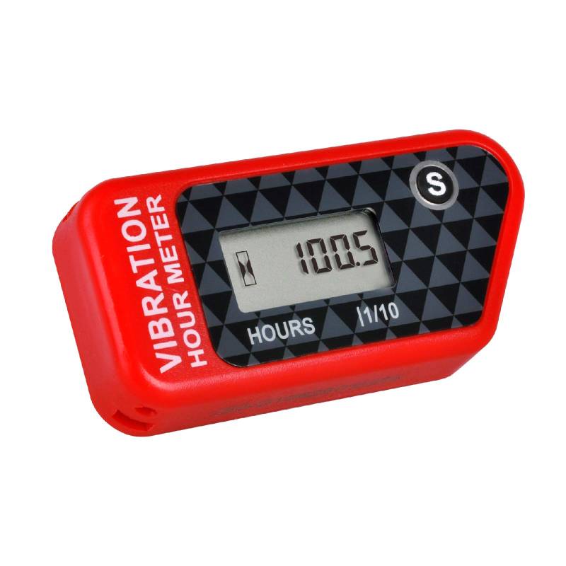 Runleader Digital Wireless Hour Meter,Vibrationsbetrieb für Golfwagen Traktor Generator Kompressor Kettensäge Motorrad Dirt Bike Hochdruckreiniger und gas-/dieselbetriebene Maschine. (016B-RD) von Runleader