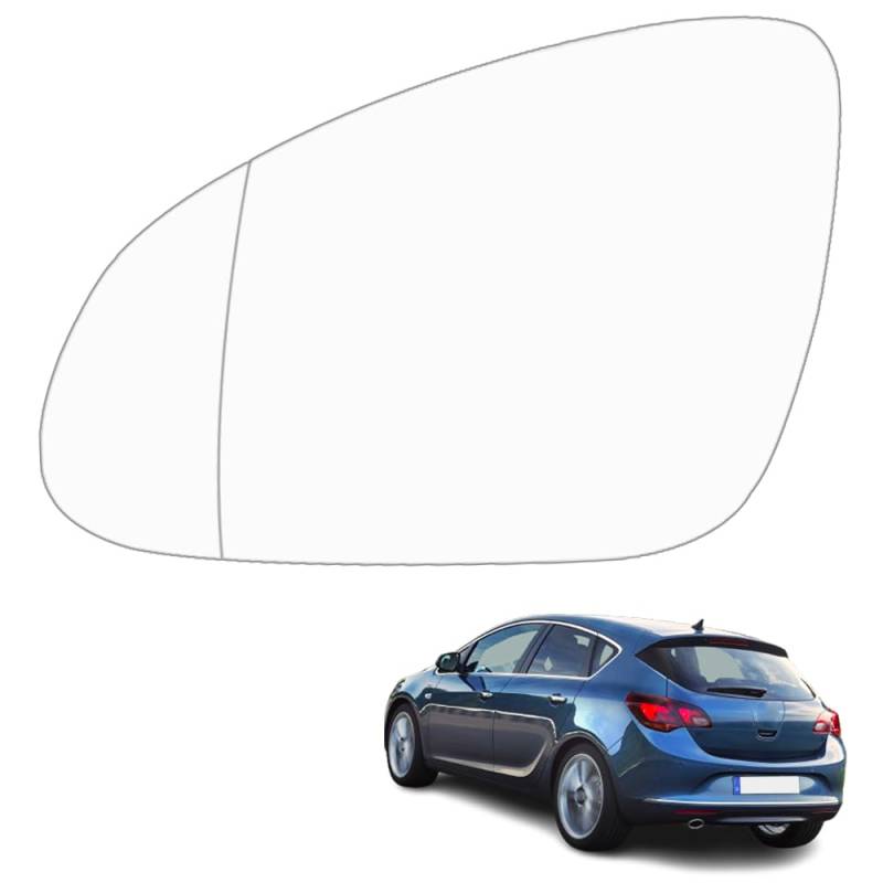 Ruolin Spiegelglas Links, Außenspiegel Glas Ersatz Spiegelglas Beheizbar Links Kompatibel mit Opel Astra J 2009-2015 von Ruolin