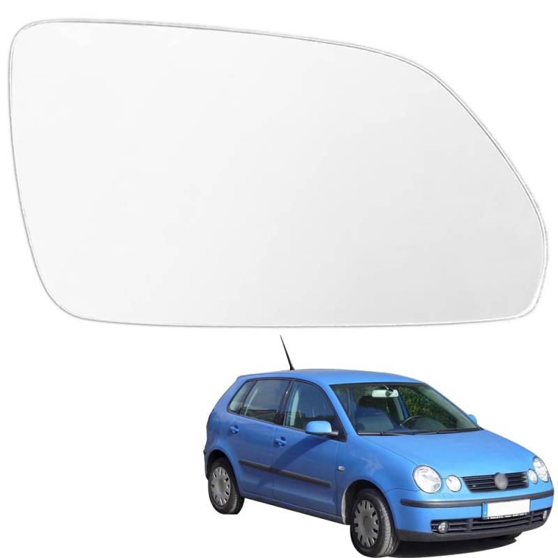 Ruolin Spiegelglas Rechts, Außenspiegel Glas Ersatz Spiegelglas Beheizbar Rechts Kompatibel mit Skoda Oktavia (1Z3 / 1Z5) 2004-2008, Kompatibel mit Polo 9N3 2005-2009 von Ruolin