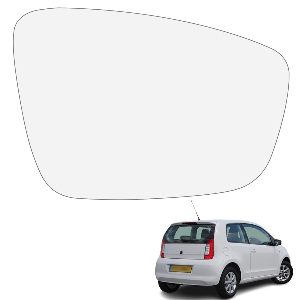 Ruolin Spiegelglas Rechts, Außenspiegel Glas Ersatz Spiegelglas Beheizbar Rechts Kompatibel mit VW UP, Kompatibel mit Skoda Citigo Fabia Rapid von Ruolin