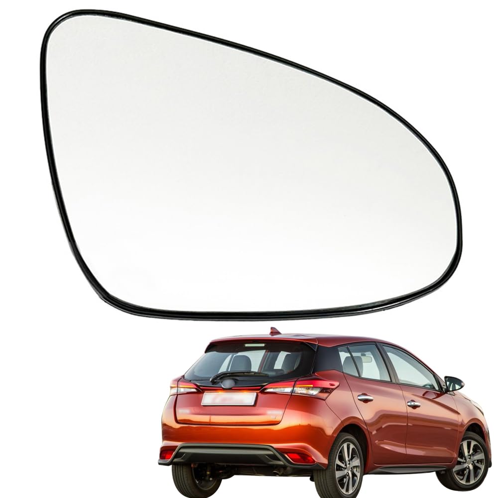 Ruolin Spiegelglas Rechts, Außenspiegel Glas Ersatz Spiegelglas Beheizbar Rechts Kompatibel mit Yaris 2012-2018 von Ruolin