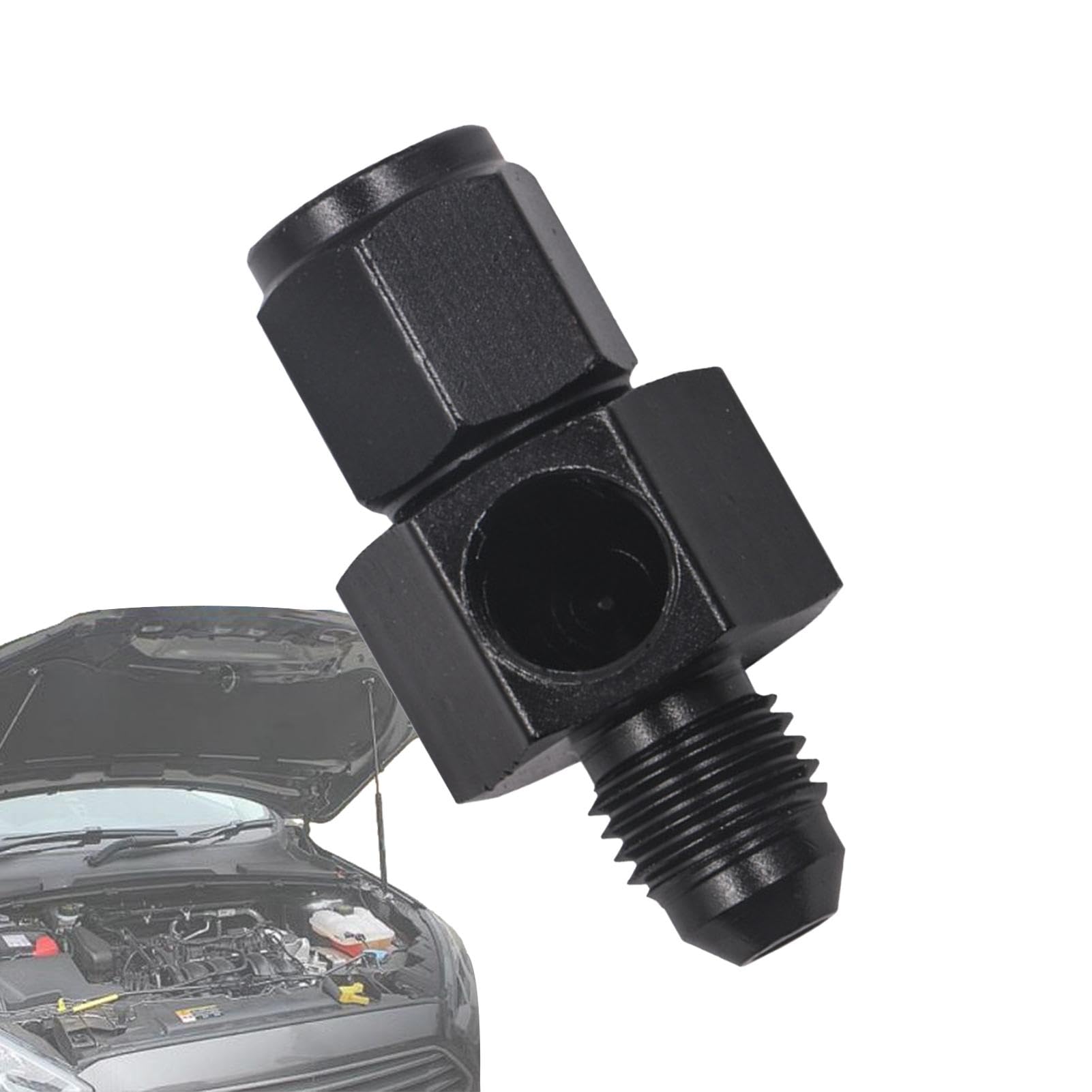 Ruoptree Öldruckschlauch-Buchse, Öldruckmesser-Adapter, Öldrucksensor-Anschluss, Mit 1/8NPT Meter Port Schlauchanschlüsse 4/6/8/10/12AN Außen-zu-Innengewinde für Auto-Ölschienen von Ruoptree