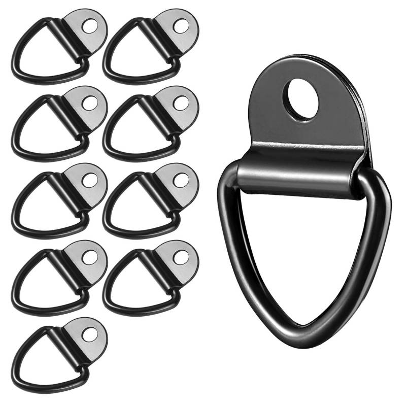 Zurröse V Aufbauring Ring, Haken Zurring Zurrmulden Gurthalter, 450 kg Klappbar Ringe Haken Schwerlast Aufbauzurrösen Zurrringe für Anhänger LKW PKW Trucks Boots Kajak Anhängern (10 Pack) von Rupse