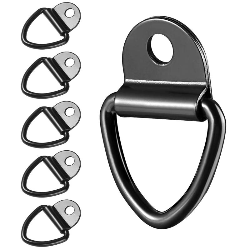 Zurröse V Aufbauring Ring, Haken Zurring Zurrmulden Gurthalter, 450 kg Klappbar Ringe Haken Schwerlast Aufbauzurrösen Zurrringe für Anhänger LKW PKW Trucks Boots Kajak Anhängern (6 Pack) von Rupse