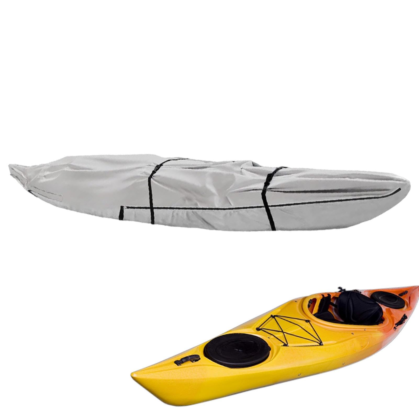 Kajakabdeckung, Staubschutz, wasserdicht, Sonnenschutz, UV-Schutz, strapazierfähiges Oxford-Tuch für Angelboot/Kajak/Kanu/Paddelboard von Rurunklee