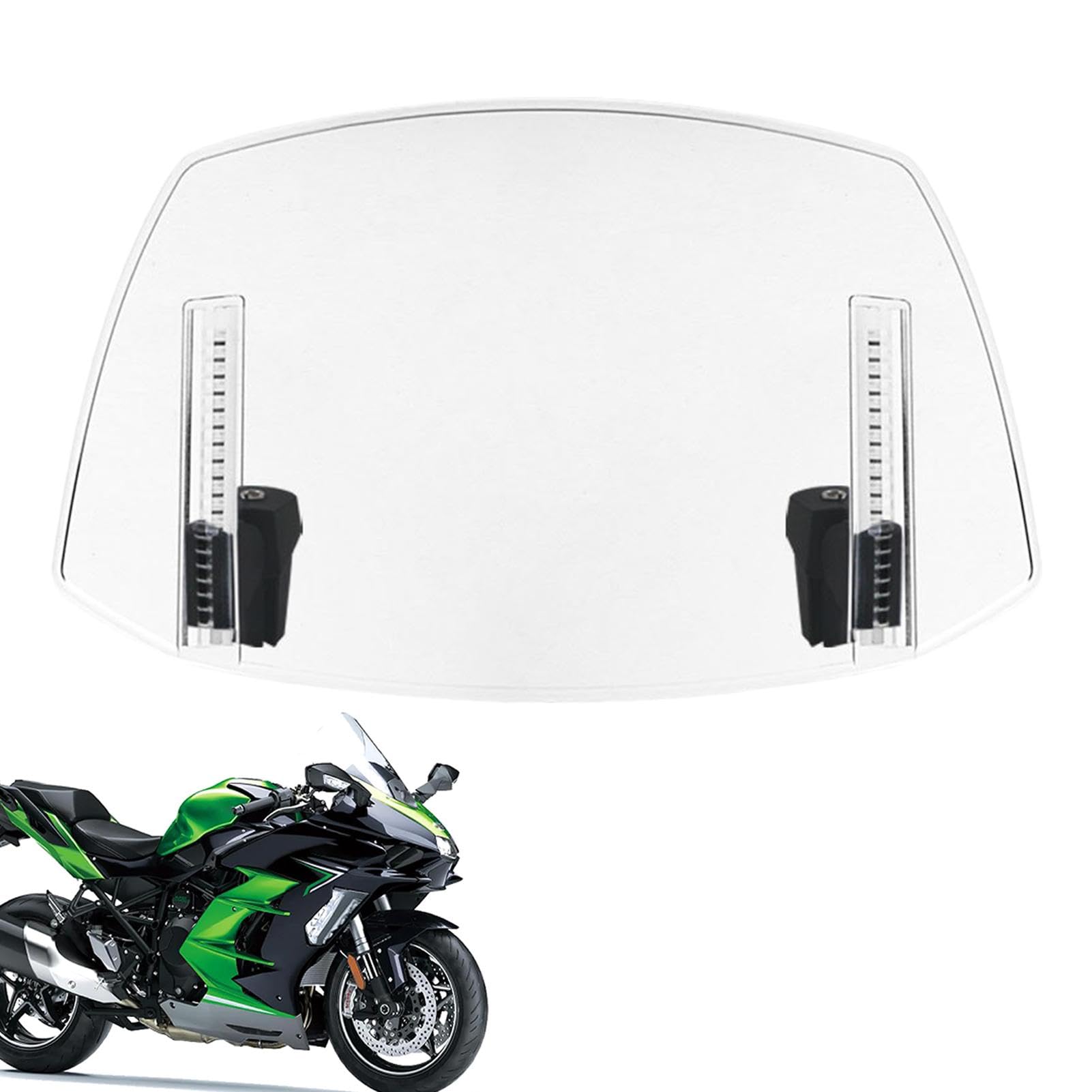 Motorrad Windabweiser Verstellbare Clip- Windschutzscheibe Zubehör Windschild Windschutzscheibenverlängerung Erweiterung Spoiler Aufsatz für Rennrad Motorrad von Rurunklee