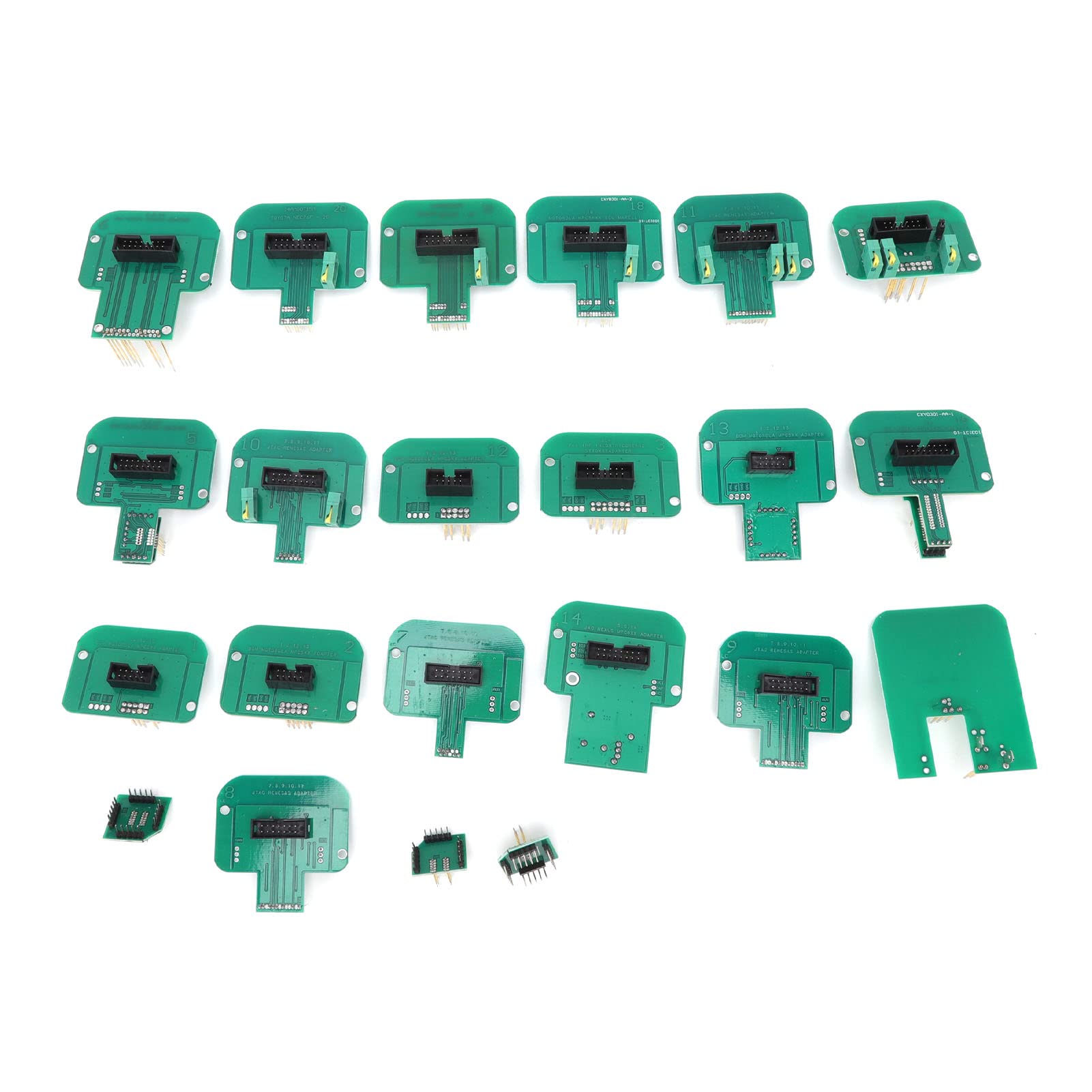 BDM Frame Probe Adapters 22pcs LED BDM Frame Probe Adapters Green Professional Chip Tuning Tool Ersatz für Bosch von Ruspela