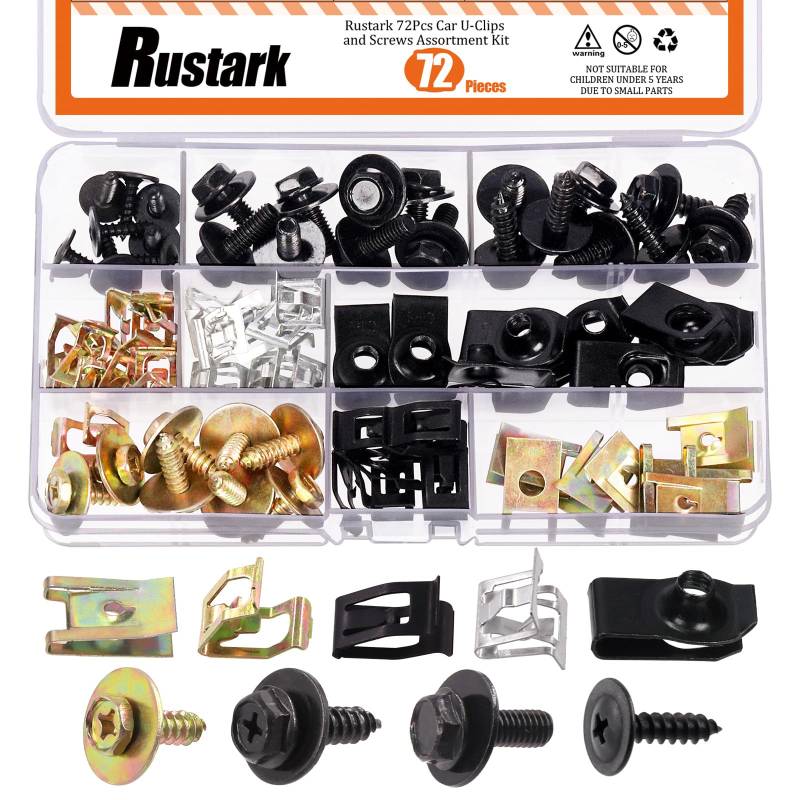 Rustark Innenverkleidung Clips Federclip Auto Trim Klammern (72) von Rustark