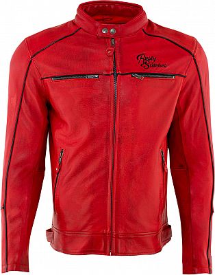 Rusty Stitches Chase, Lederjacke - Rot/Schwarz - XL von Rusty Stitches