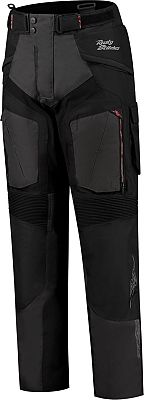 Rusty Stitches Cliff, Textilhose wasserdicht - Schwarz/Dunkelgrau/Rot - XXL von Rusty Stitches