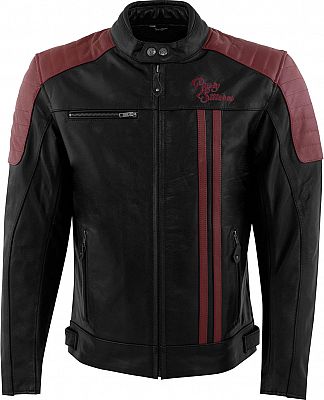 Rusty Stitches Cooper, Lederjacke - Schwarz/Dunkelrot - 3XL von Rusty Stitches