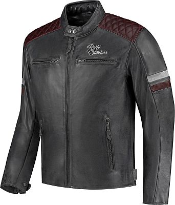 Rusty Stitches Jari V2, Lederjacke - Grau/Braun - 4XL von Rusty Stitches