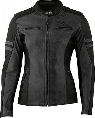 Rusty Stitches Joyce, Lederjacke Damen - Schwarz/Grau - 42 von Rusty Stitches