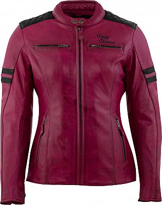 Rusty Stitches Joyce V2, Lederjacke Damen - Dunkelrot/Schwarz - 36 von Rusty Stitches