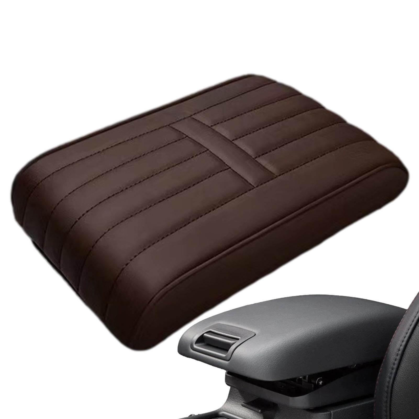 Ruyeiig Auto Center Console Pad, Armlehre -Pads für Auto | PU Leder Armlehnen Sitzkastenabdeckung | Automobile Innenzubehör, Nicht-Schlupf-Center-Konsolenkissen für die meisten Automobilmodi von Ruyeiig