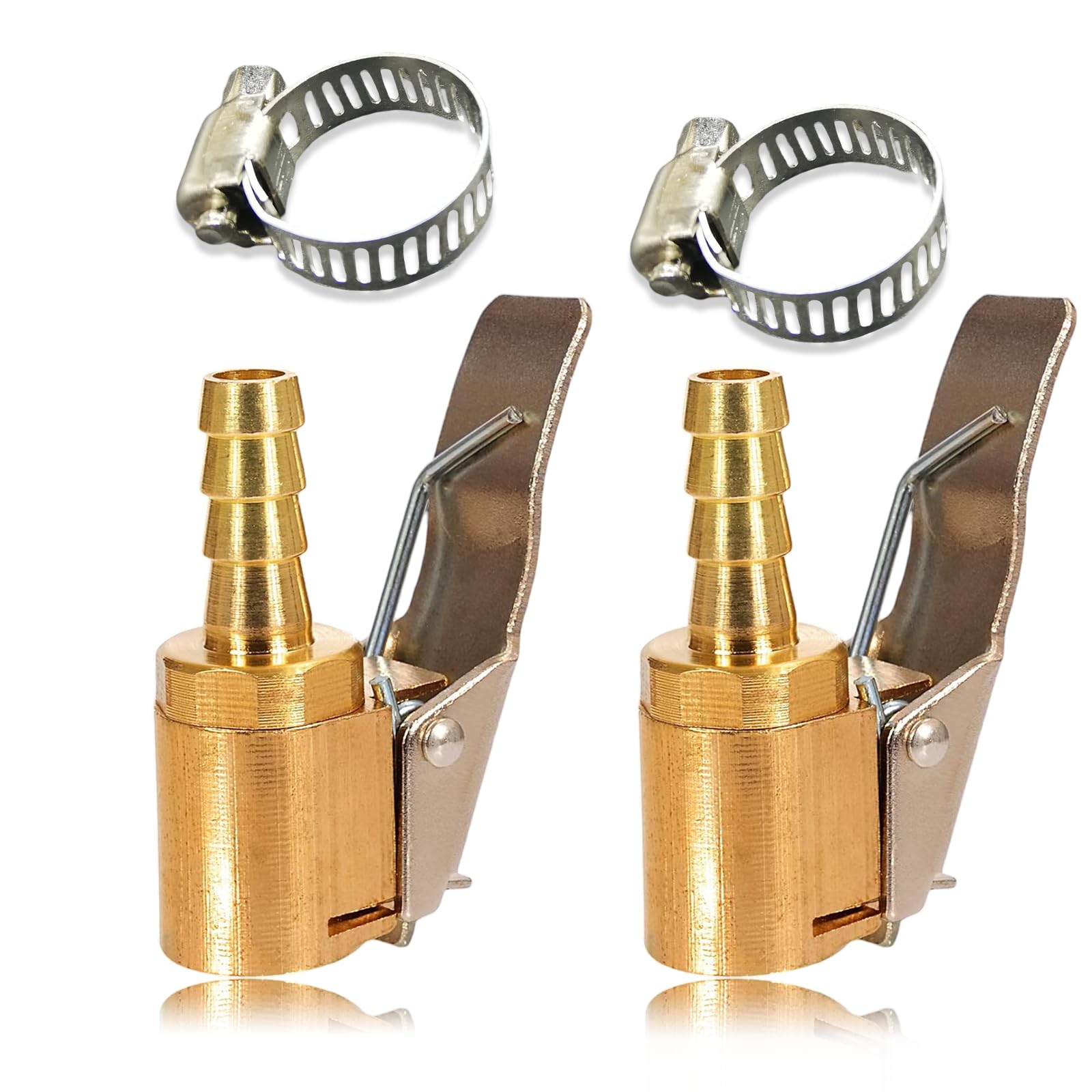 Rwoythk 2 Stück Autoventil Hebelstecker, 6mm Messing 1/4" NPT Reifen Füllnippel Ventilaufsatz Momentstecker Hebelstecker Auto Druckluft Ventilstecker für Alle Reifenventile mit Ventilgewinde von Rwoythk