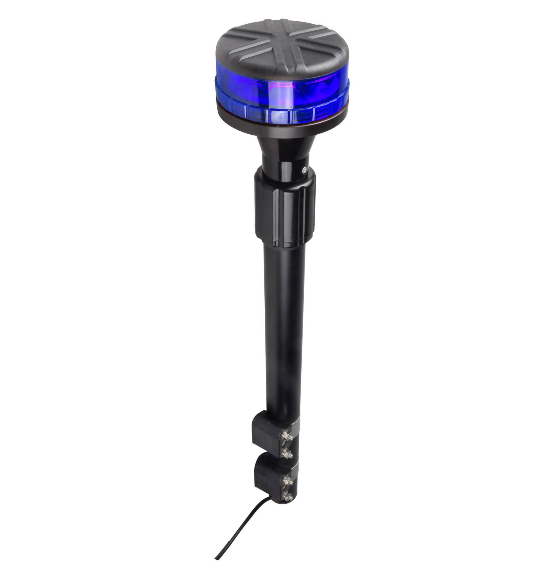 Ryme Automotive LED-Notfall-Warnleuchte, 12 V-24 V, blau, mit ausziehbarer Teleskopstange von 650 mm bis 1000 mm, für Motorräder von Ryme Automotive