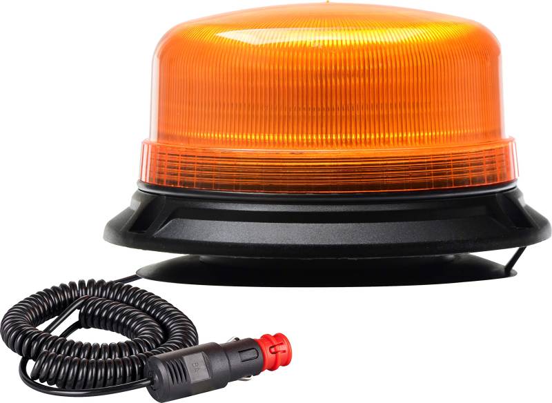 Ryme Automotive Rotierende bernsteinfarbene LED 12/24 V R65 Zulassung Notfall Warnsignal Traktor LKW · Magnetfuß Anschluss an Zigarettenanzünder von Ryme Automotive