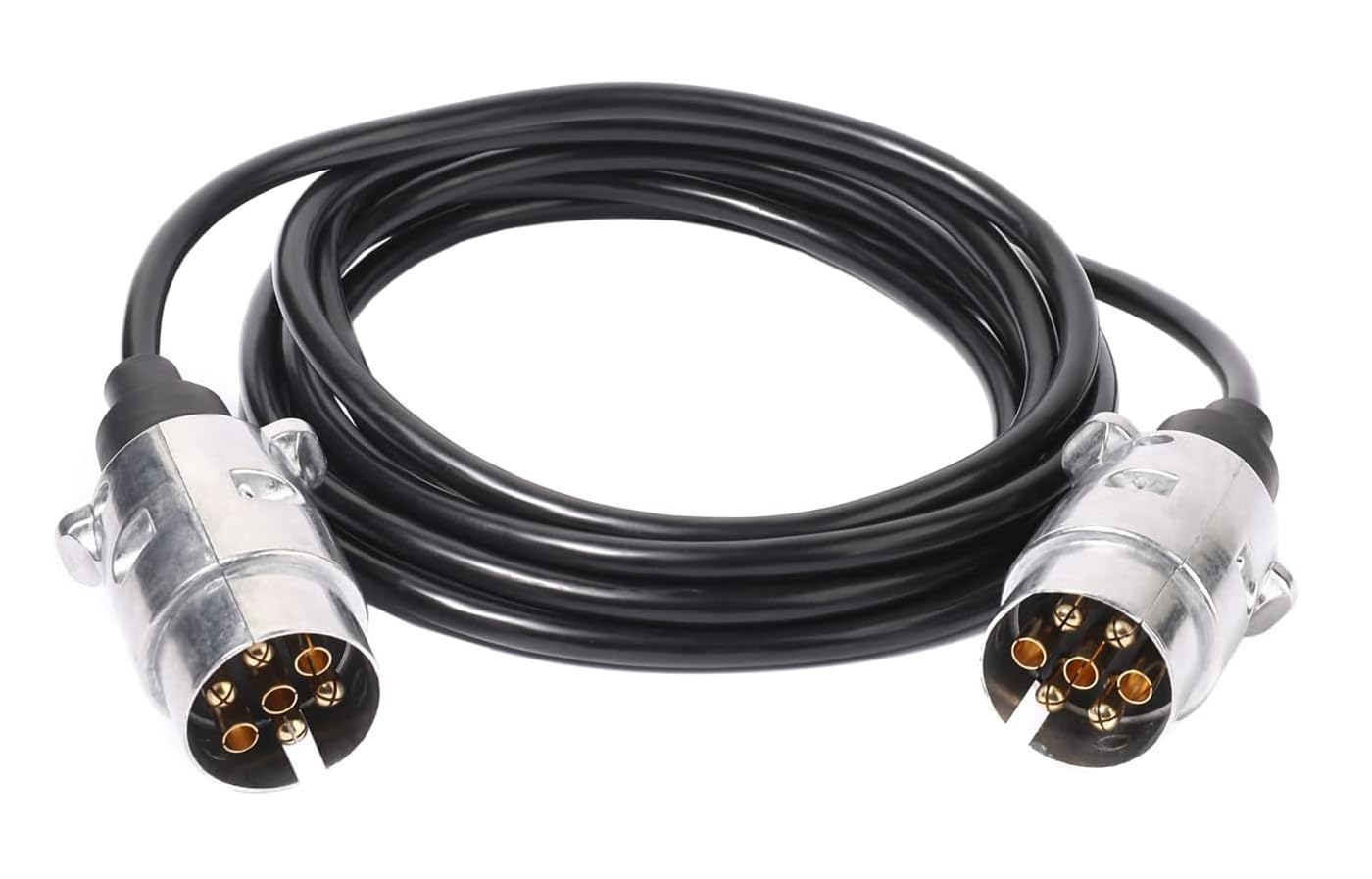 Ryme Automotive Anhängerstecker mit 7 Pins, 3,5 m TPU-Kabel, Metallklemmen, Stecker für Wohnwagen/Traktor von Ryme Automotive