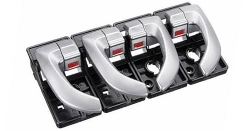 Autotürgriffbaugruppe, Rynplex 82620-2Z02, for Hyundai, for Tucson 2005 2006 2007 2008 2009 Autoinnenraum Innentürgriff links rechts Set Zubehör(BLACK 4pcs Silver) von Rynplex