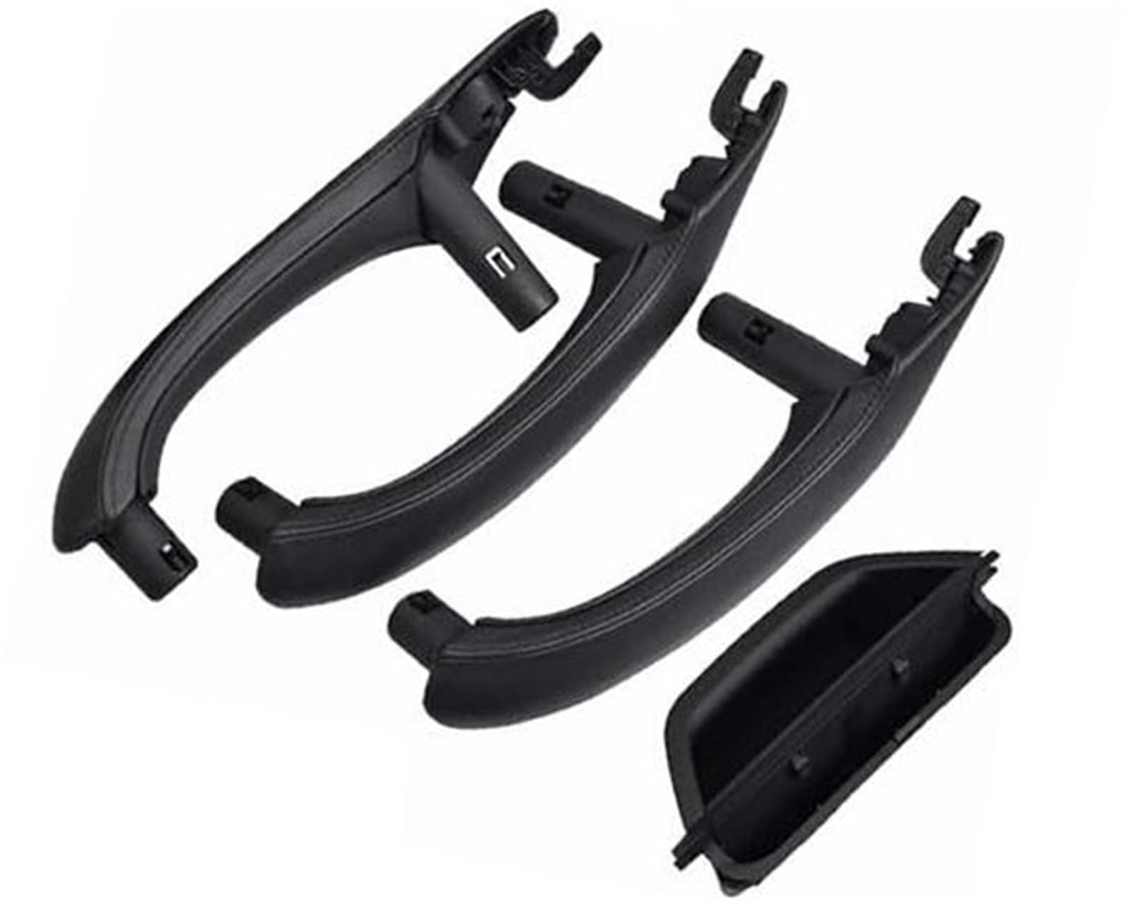 Autotürgriffbaugruppe, Rynplex Auto-Innentür-Zuggriff-Lederbezug-Set, Ersatz-LHD RHD, for, X3 X4 F25 F26 2010–2016 51417248502R(BLACK 4-lhd-black) von Rynplex