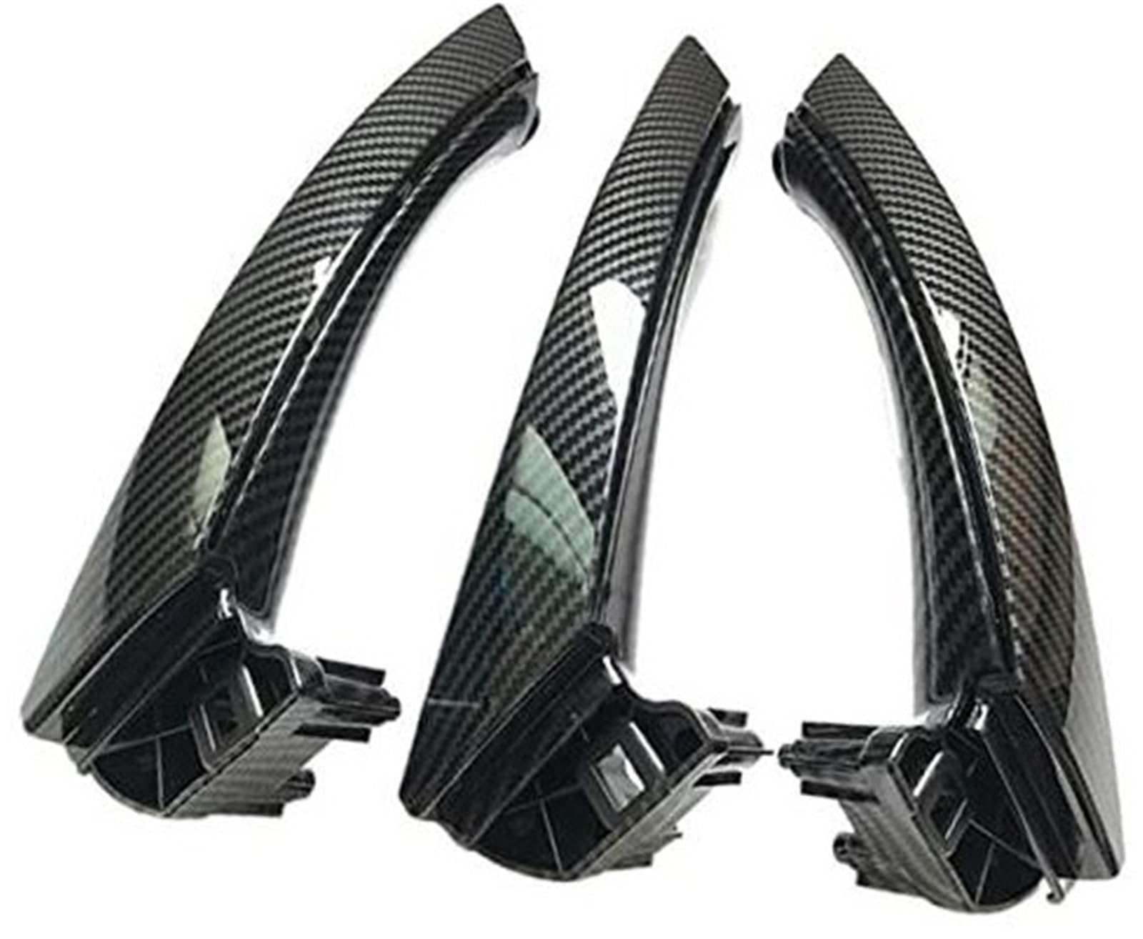 Autotürgriffbaugruppe, Rynplex For, 3er-Serie E90 E91 E92 6-teiliges Set LHD RHD Passagier-Innentürgriff-Abdeckungsverkleidung 2004–2012(BLACK Charcoal) von Rynplex