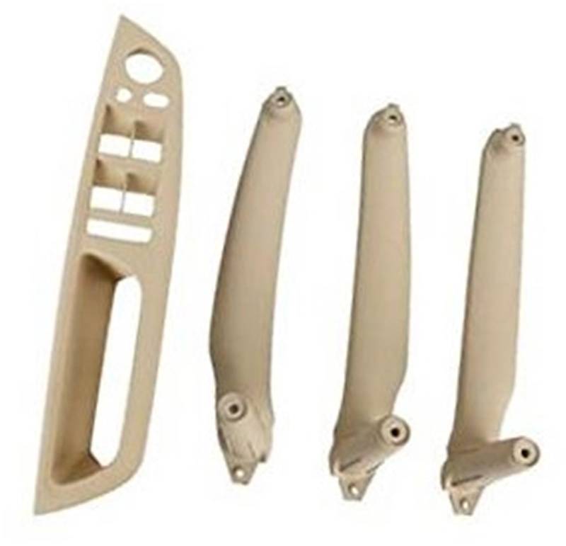 Autotürgriffbaugruppe, Rynplex LHD RHD 4-teiliges Auto-Innenverkleidungs-Zug-Trim-Abdeckungsgriff-Set Armlehne, for, E70 E71 E72 X5 X6(Beige) von Rynplex