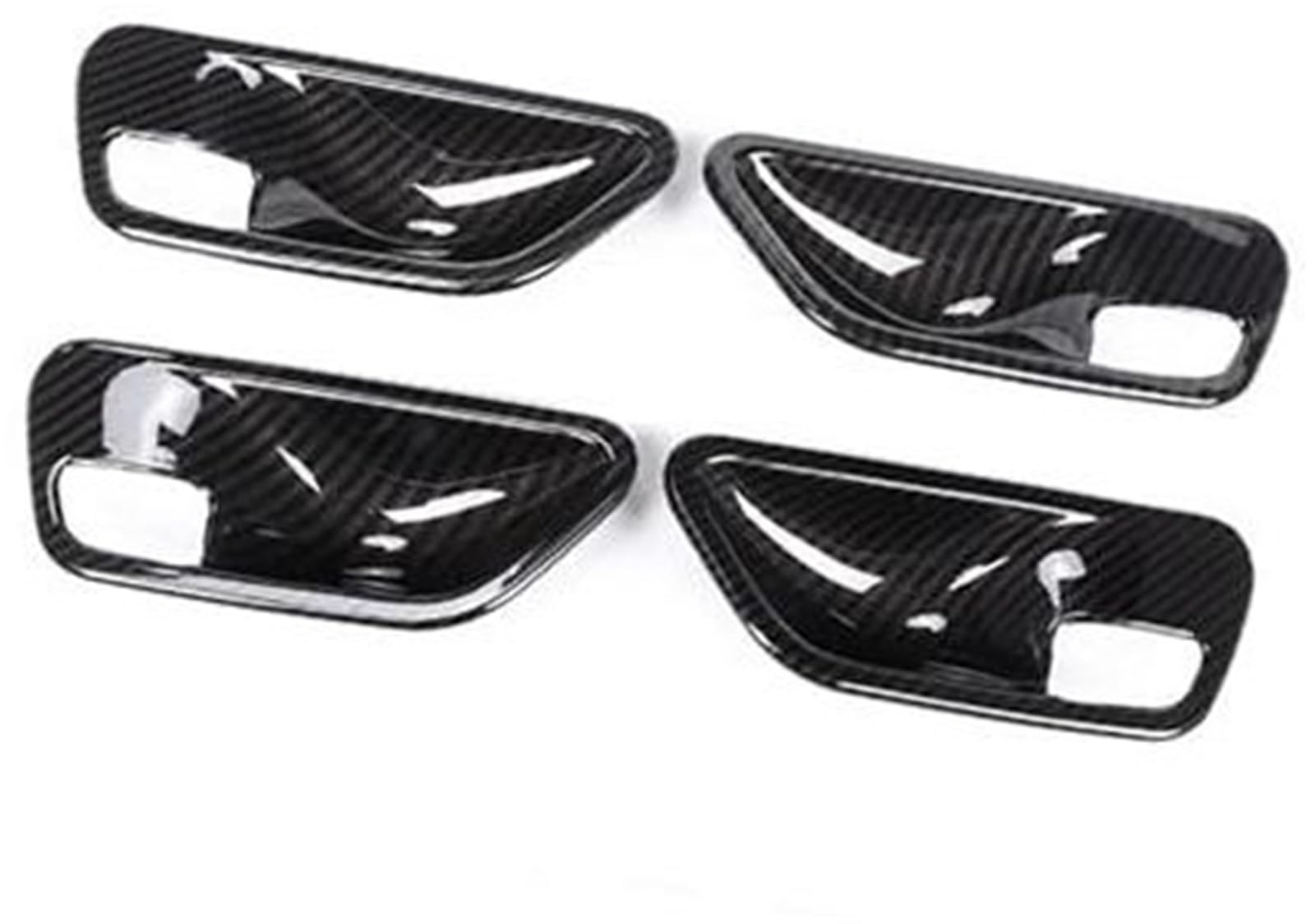 Autotürgriffbaugruppe, Rynplex Zubehör for die Verkleidung der Autoschüsselabdeckung, for, 3er 4er F30 F32 F35 2013 2014 2015 2016 2017 2018(BLACK 4pcs Carbon Fiber) von Rynplex