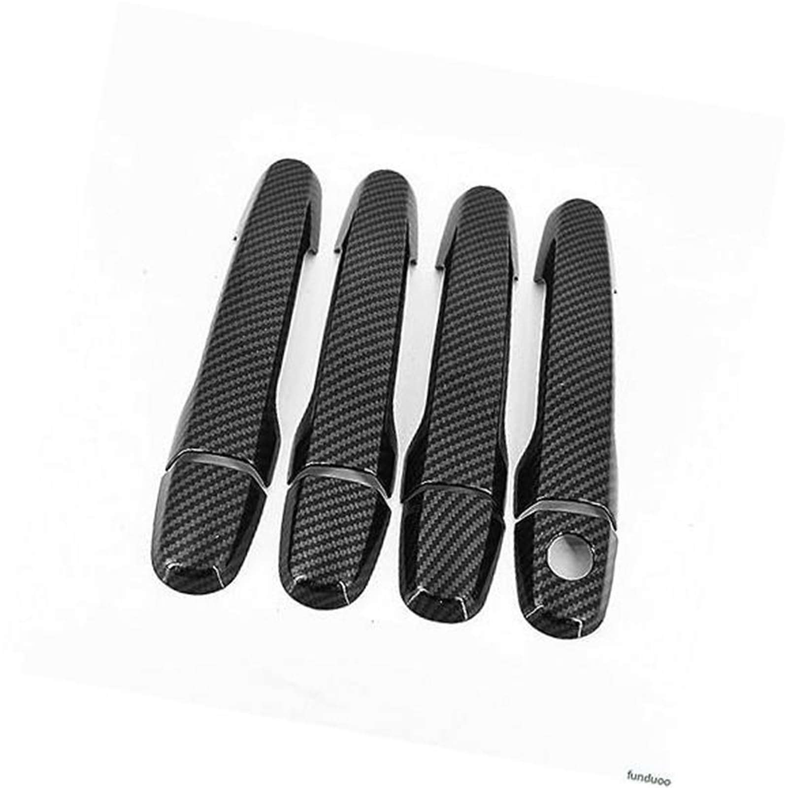 Autotürgriffdekoration, Rynplex Chrom-Carbon-Faser-Autotürgriffabdeckung, Schüsselverkleidung, for Toyota, Ractis 2005 2006 2007 2008 2009 2010(BLACK Carbon 1 Keyhole) von Rynplex