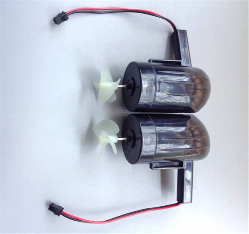 Rynplex 1 Stück 7,4 V Unterwasserstrahlruder 390 gebürsteter Motor Motorleistung Propulsor 36 mm 3-Blatt-Unterwasserpropeller, for RC-Angelköderboot Antriebswelle für Boote(1pair) von Rynplex