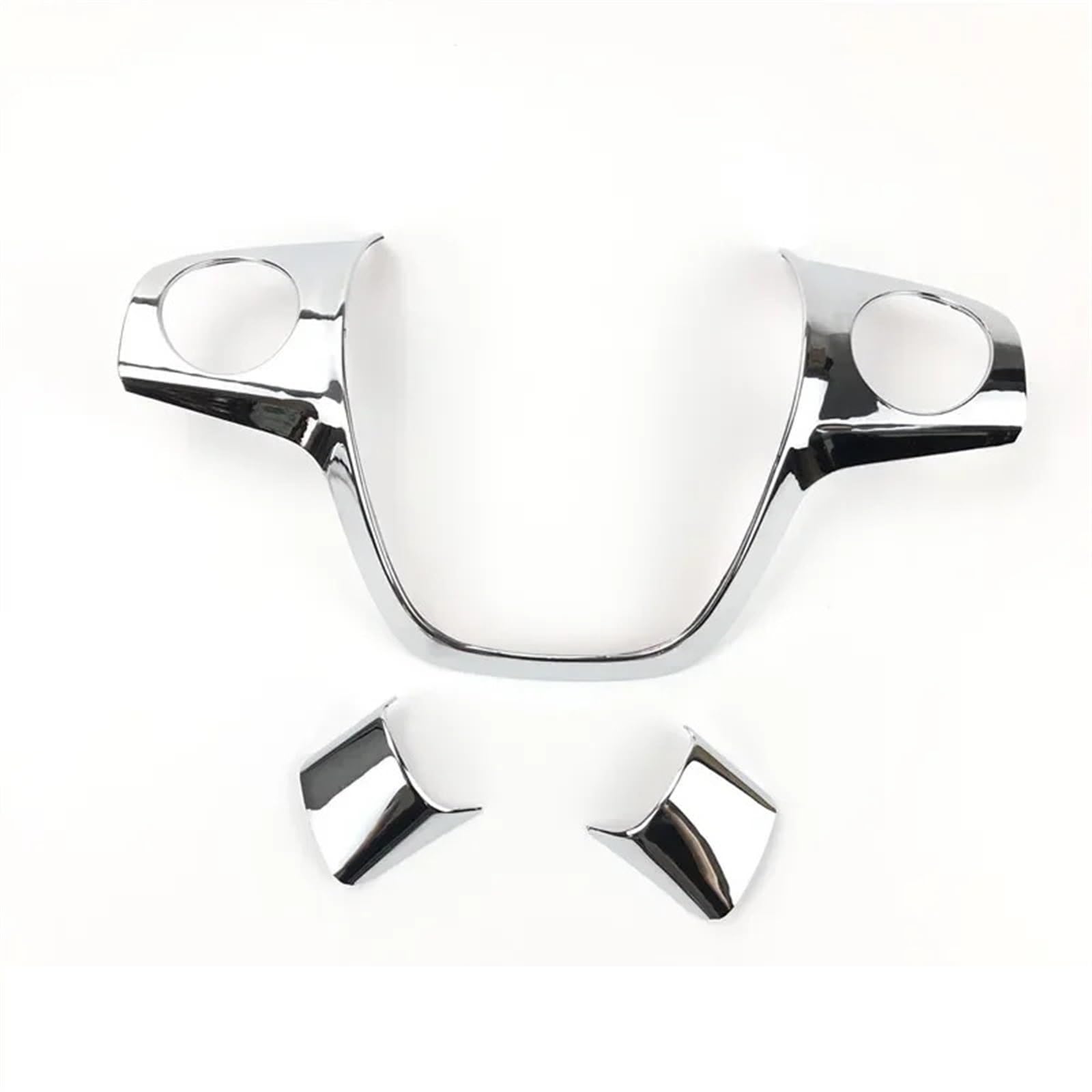 Rynplex 1 Stück for Ford, for Focus 3 MK3 (2012–2014), for KUGA 2013–2015, Zubehör, Auto-Styling, Lenkradverkleidung, Aufkleber, Dekoration Lenkradaufkleber(B Type Chrome 3pcs) von Rynplex