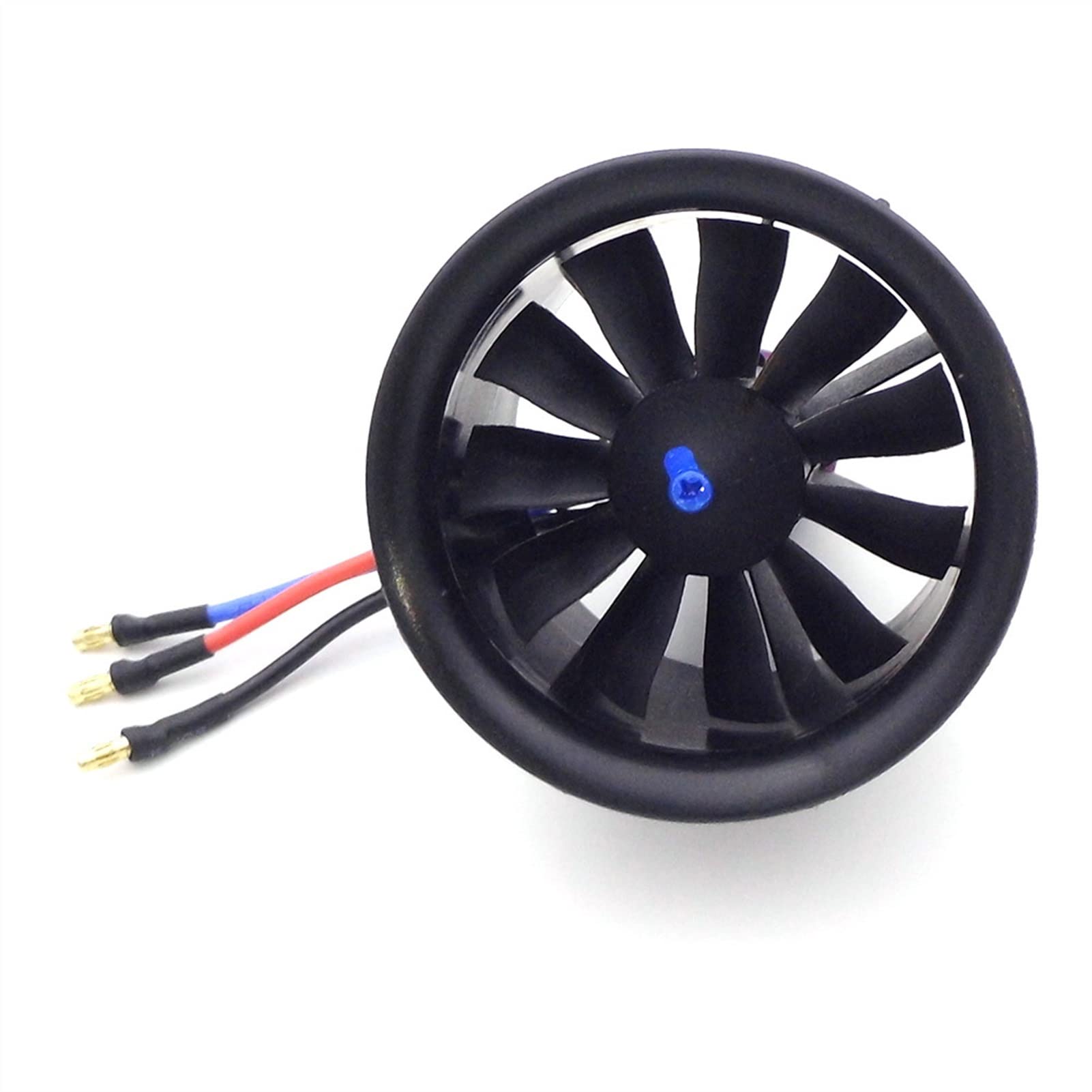 Rynplex 1PCS 64mm EDF Kanal Fan Impeller 11-blätter Propeller 3S 4S Schub 0,9-1,4 kg, for RC Jet Flugzeug Jet Flugzeug Modell Antriebswelle für Boote(KV3500 3S 4S Motor) von Rynplex