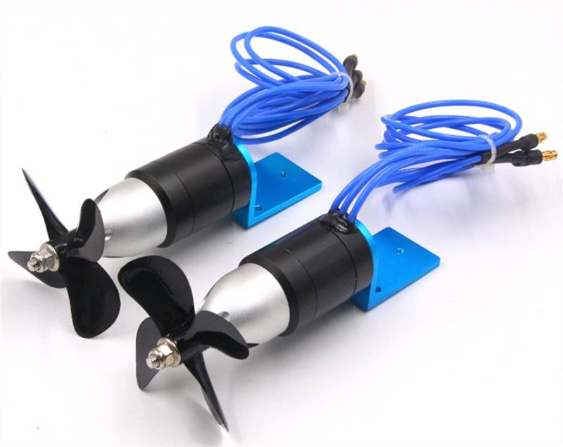 Rynplex 1PCS wasserdichte Unterwasser Triebwerk 2838 350KV 2,4 KG Schub Bürstenlosen Motor Mit 60mm Propeller CW CCW, for ROV AUV DIY Jet Boot Antriebswelle für Boote(1pair Thruster) von Rynplex