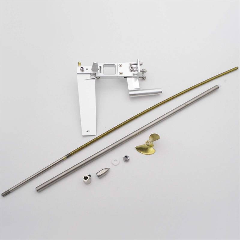 Rynplex 4,76 mm 3/16 Zoll 40 cm-52 cm Flexibles Antriebswellenkabel + Wellenstrebe + 110 mm Ruder + 38 mm Propeller, for RC-Boot-Katamaran CAT Speed Antriebswelle für Boote(400mm Long Shaft) von Rynplex