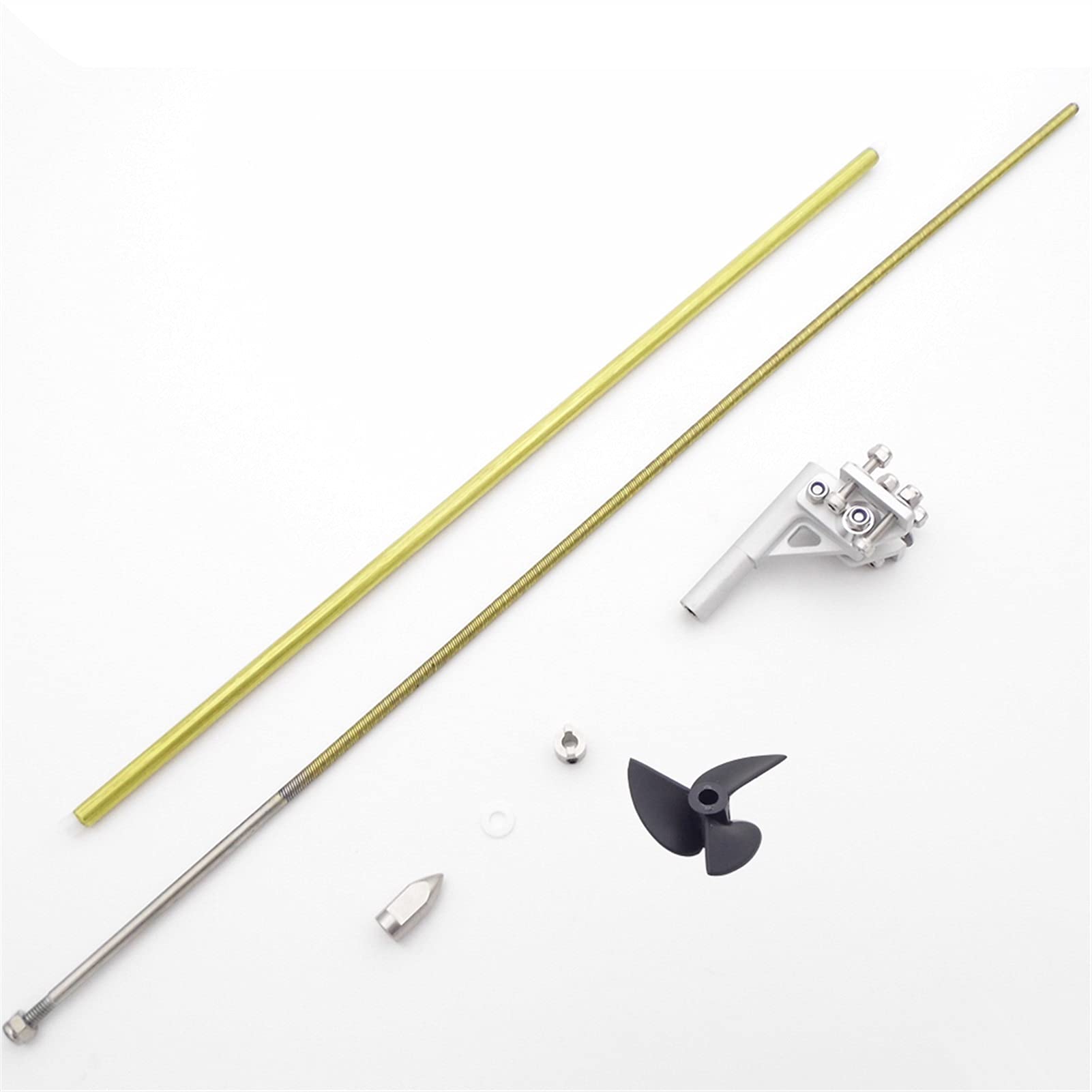 Rynplex 4mm 350mm Flexible Welle Rechts Links Hand Drive Kabel Welle Strebe Montieren 36mm Propeller, for RC Boot Geschwindigkeit Mono V Oval Katamaran Antriebswelle für Boote(1set Left Hand) von Rynplex