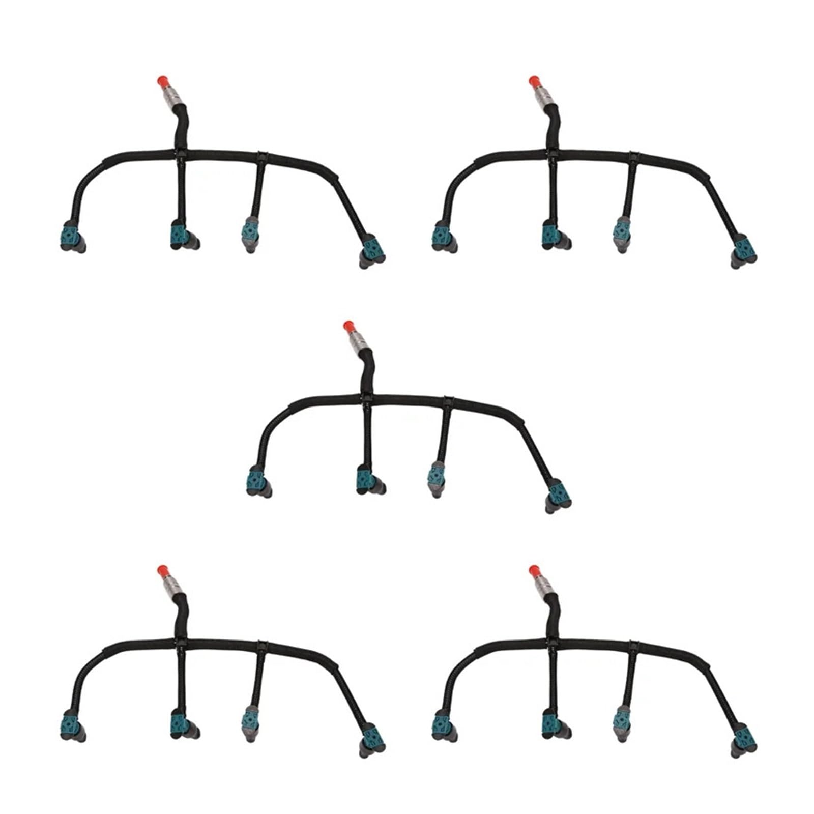 Rynplex 5X Automobil - Rohöl Ölrücklaufrohr Schlauch Kraftstoffeinspritzer, for Land Rover, Freelander 2 2.2 TD4 LR051528 LR051528 Kraftstoff-Überlaufschläuche von Rynplex