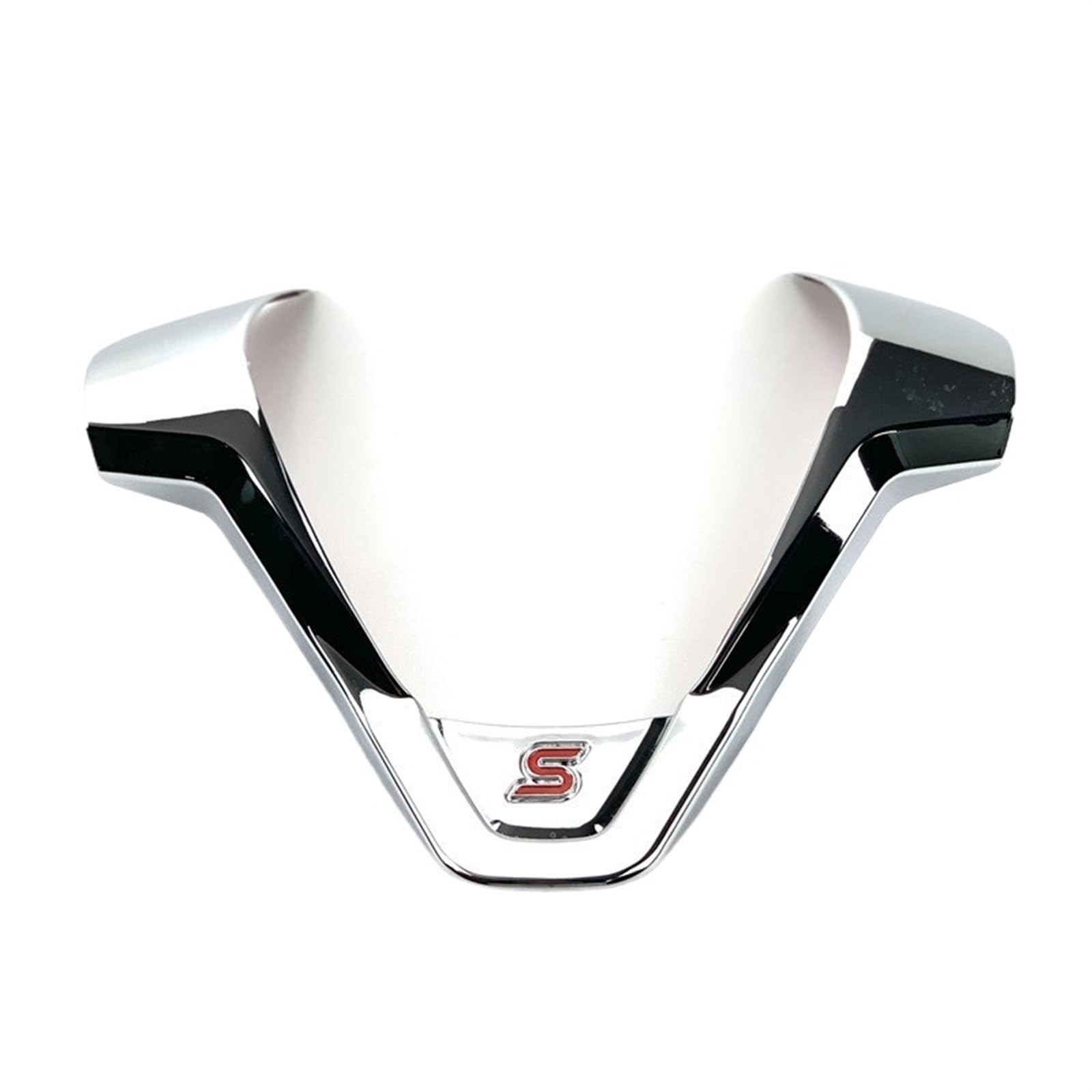 Rynplex Autozubehör Lenkradschutz Paillettenabdeckung Zieraufkleber, for Ford, for Fiesta, for Ecosport 2012 2013 2014 2015 2016 2017 Lenkradaufkleber(A Type Chrome Glossy) von Rynplex