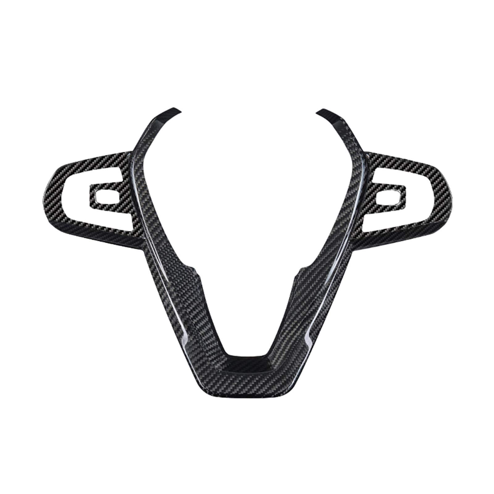 Rynplex Dekorative Lenkradabdeckung aus Echtkarbonfaser, for, X3 G01 / 5er G30 2018 2019 Lenkradaufkleber(Black) von Rynplex