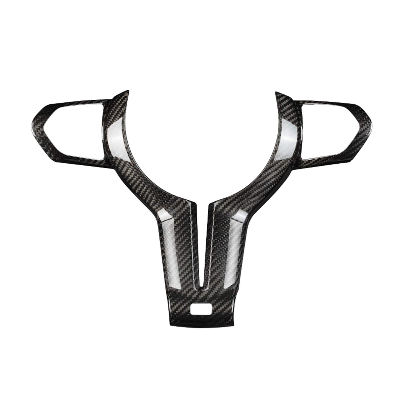 Rynplex Dekorative Lenkradabdeckung aus echtem Carbon, for, M2 M3 M4 2016 2017 2018 Zubehör Lenkradaufkleber(Black) von Rynplex