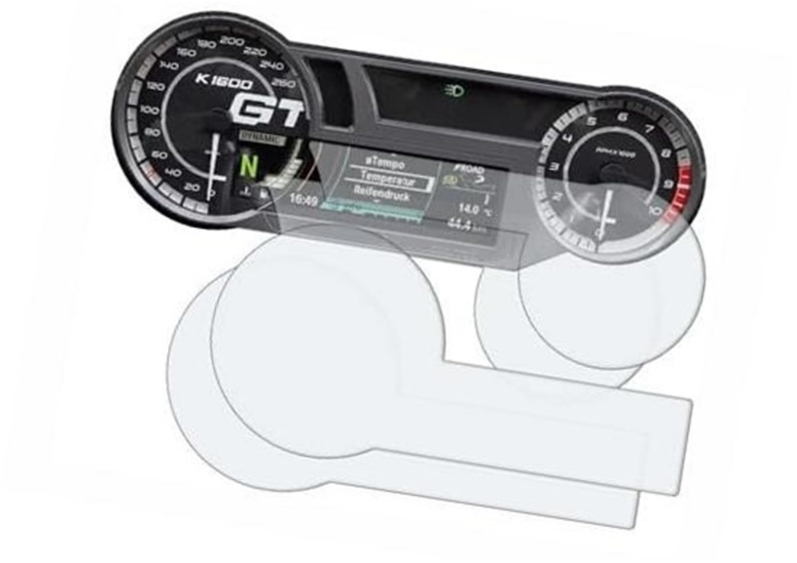 Rynplex Displayschutzfolie, Motorrad-Display, Anti-Kratz-Schutz, Instrumentenfolie, for K1600B 1600 Grand America K1600 GT 1600 GTL Displayschutzfolie für das Armaturenbrett von Motorrädern(BLACK Quan Rynplex Displayschutzfolie, Motorrad-Display, Anti-Kratz-Schutz, Instrumentenfolie, for K1600B 1600 Grand America K1600 GT 1600 GTL Displayschutzfolie für das Armaturenbrett von Motorrädern(BLACK Quan von Rynplex