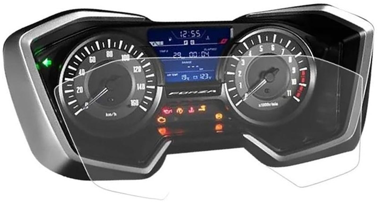 Rynplex Displayschutzfolie, Motorradteil, Instrumentenschutzfolie, Armaturenbrett-Displayschutzfolie, für, forza350 Nss350 2023, Forza NSS 350 125 250 300 Motorrad-Cluster-Schutz(Black 2 Kit) von Rynplex