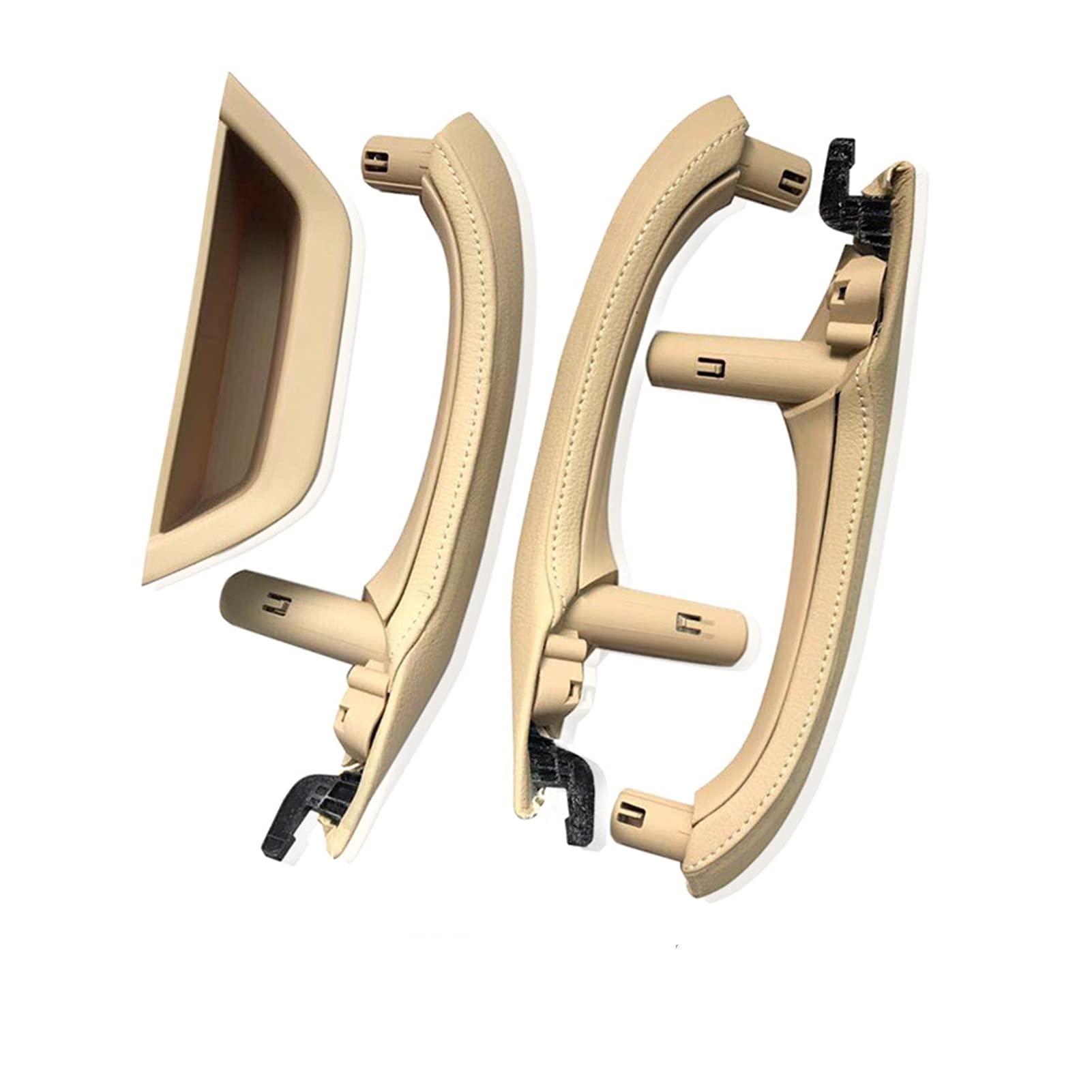 Rynplex Ersatz des Lederbezugssatzes for den Türgriff im Autoinnenraum Links und rechts, for, for X3 X4 F25 F26 2010-2016 Auto-Innentürgriff(LHD Beige Set) von Rynplex