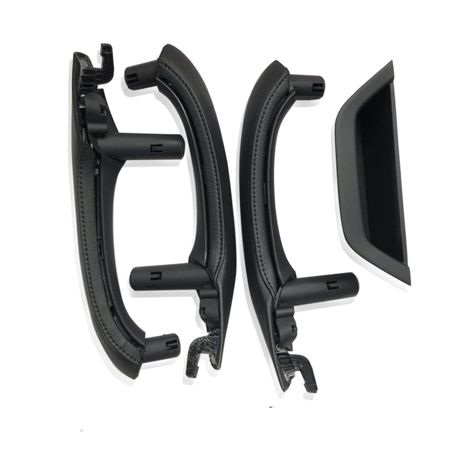 Rynplex Ersatz des Lederbezugssatzes for den Türgriff im Autoinnenraum Links und rechts, for, for X3 X4 F25 F26 2010-2016 Auto-Innentürgriff(RHD Black Set) von Rynplex